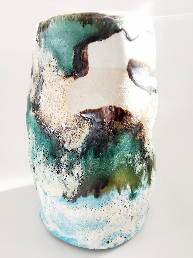 Ceramic Vase โ Birch Ash Glaze - Image 3