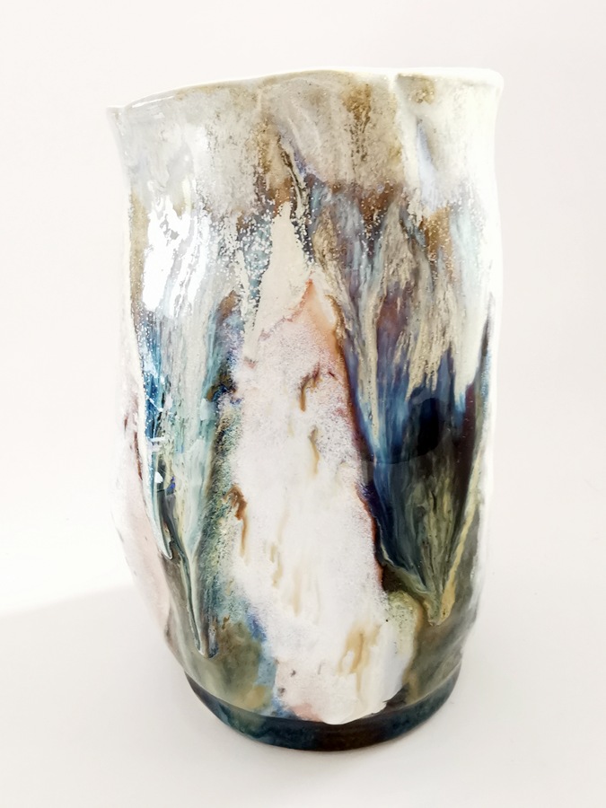 Ceramic Vase โ Birch Ash Glaze